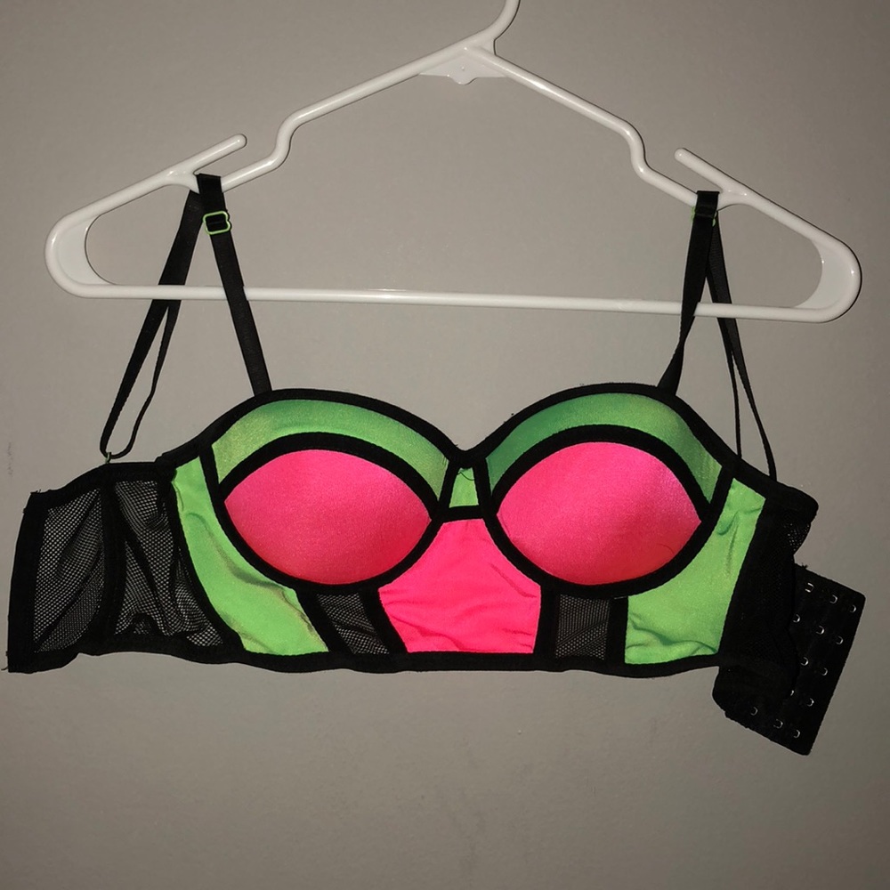 Neon rave top/bra